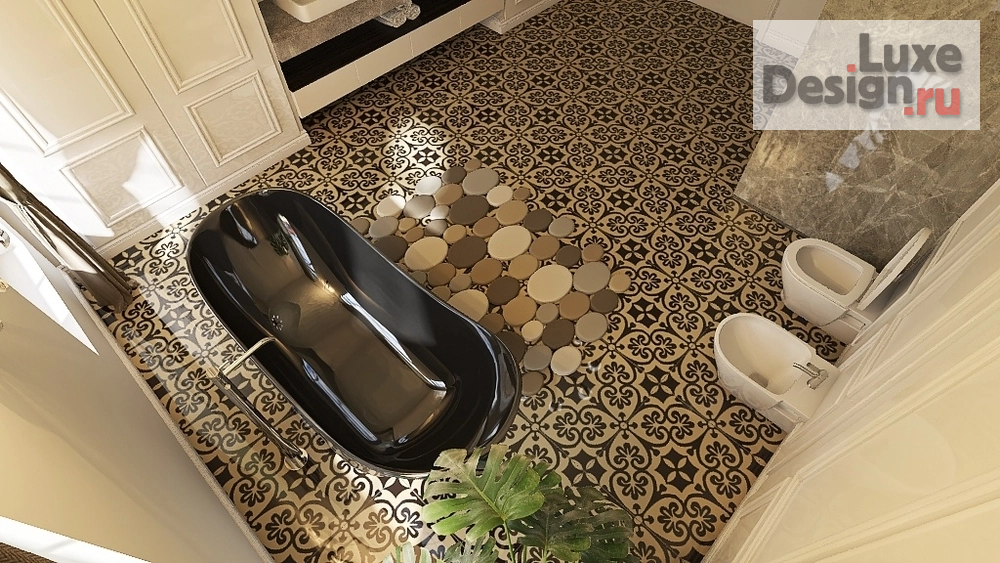 Дизайн интерьера ванной "Интерьер большой ванной комнаты" (фото 8)