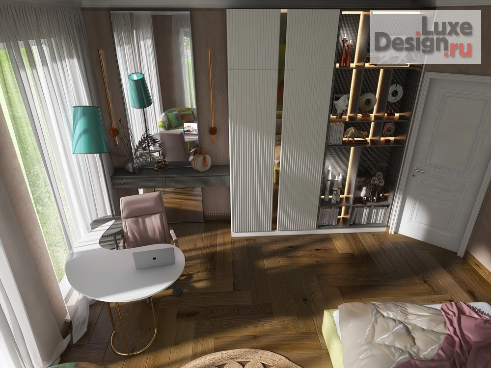 Дизайн интерьера детской "Комната девочки-подростка" (фото 7)