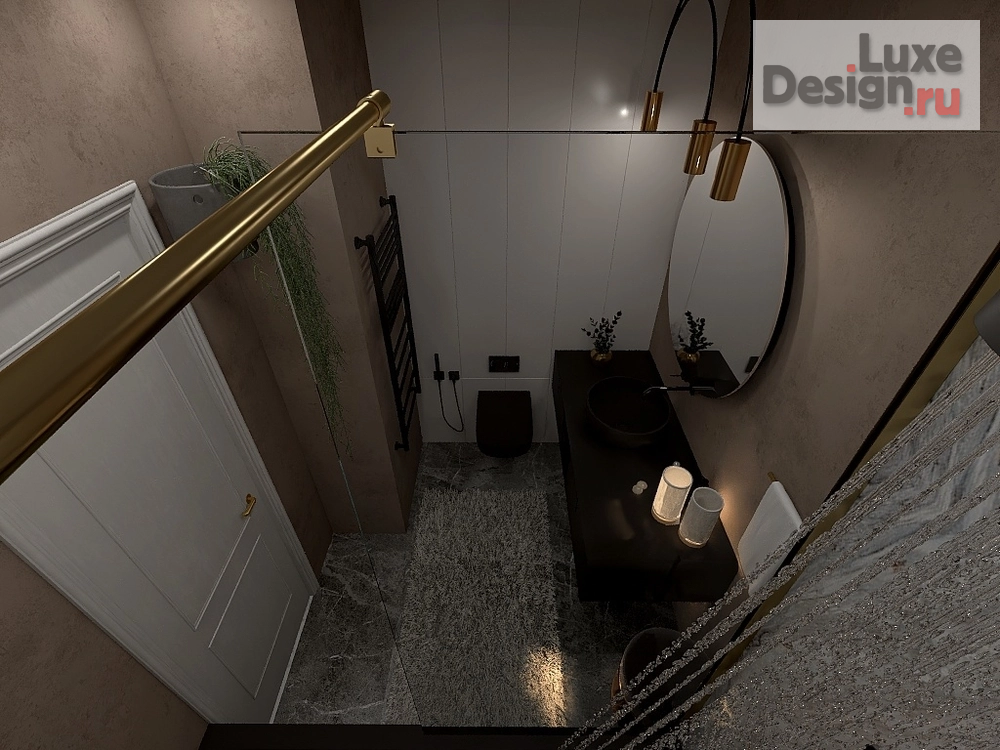 Дизайн интерьера ванной "Санузел с ванной" (фото 7)