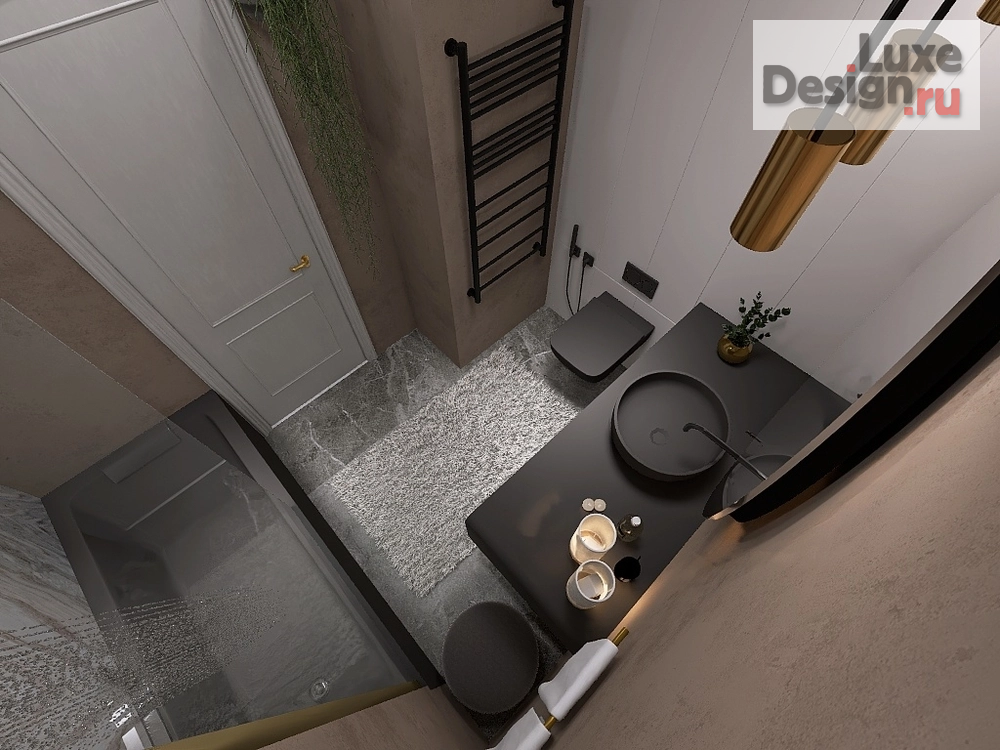 Дизайн интерьера ванной "Санузел с ванной" (фото 11)