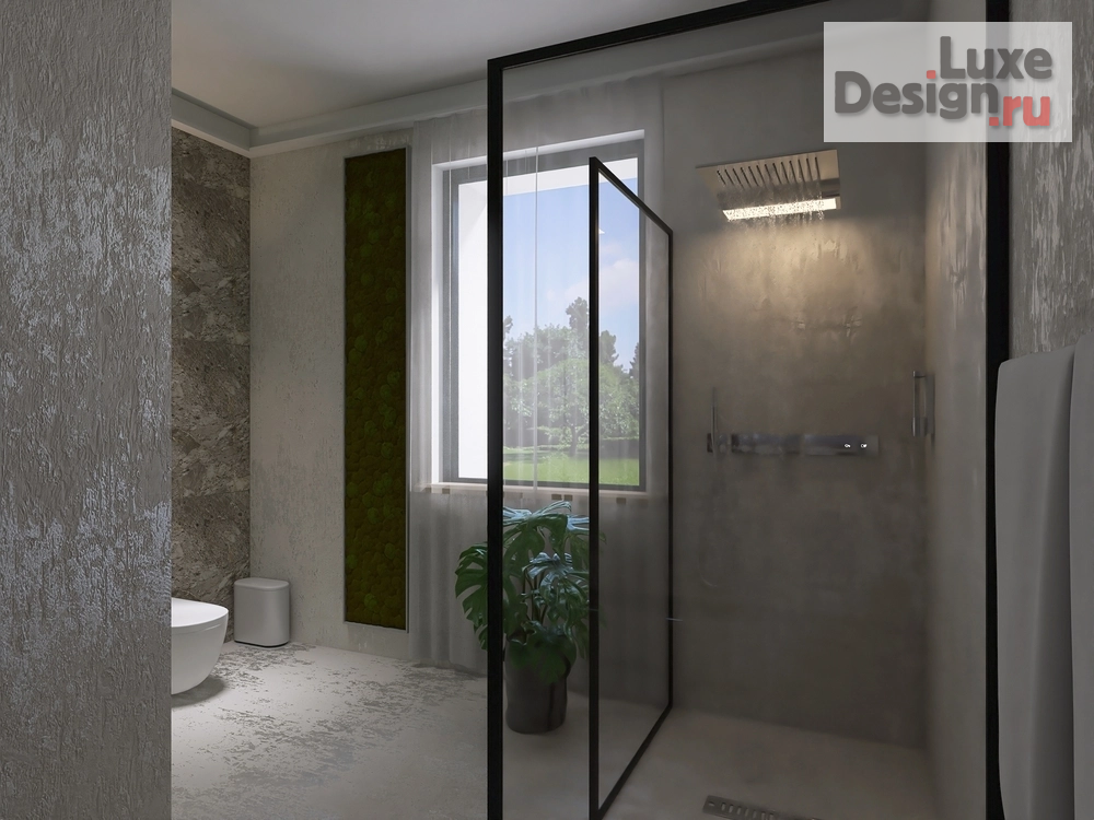 дизайн интерьера санузла "Санузел с душевой кабиной" (фото 14)