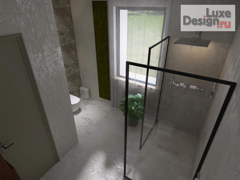 дизайн интерьера санузла "Санузел с душевой кабиной" (фото 13)