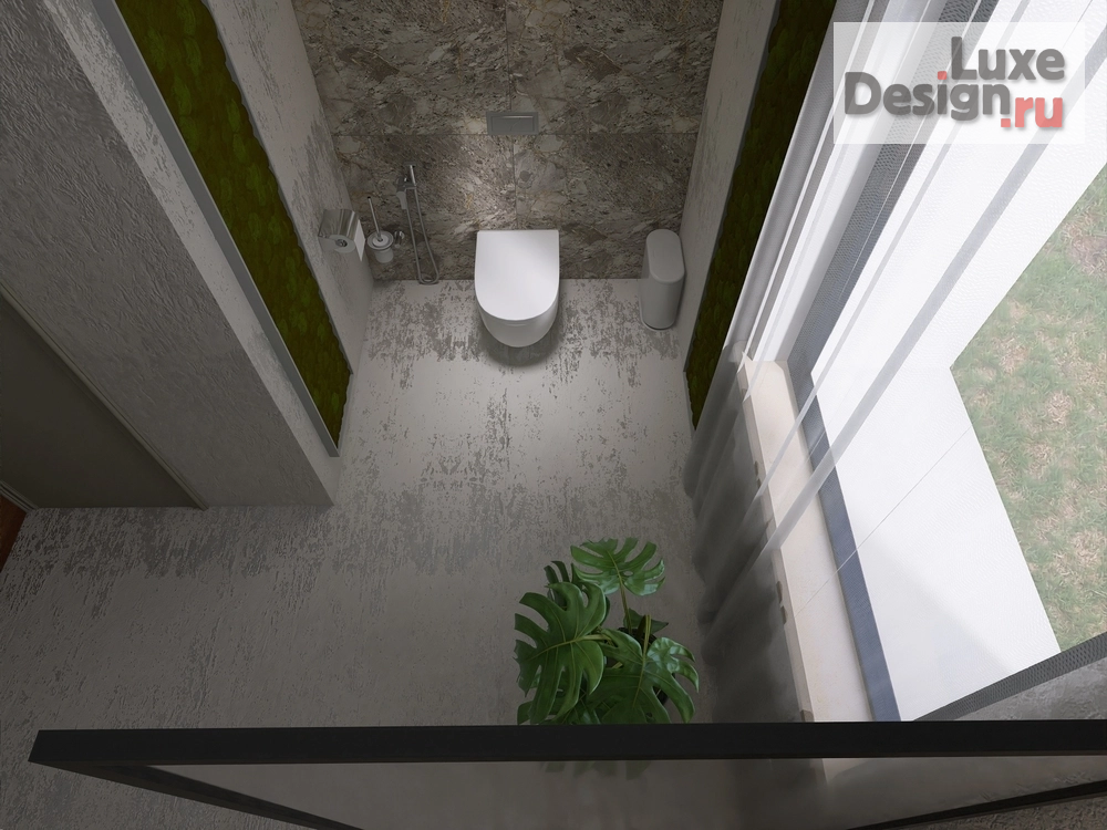 дизайн интерьера санузла "Санузел с душевой кабиной" (фото 12)