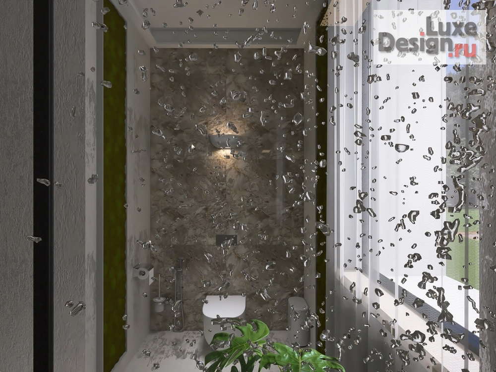 дизайн интерьера санузла "Санузел с душевой кабиной" (фото 11)