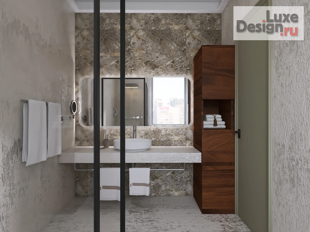 дизайн интерьера санузла "Санузел с душевой кабиной" (фото 10)