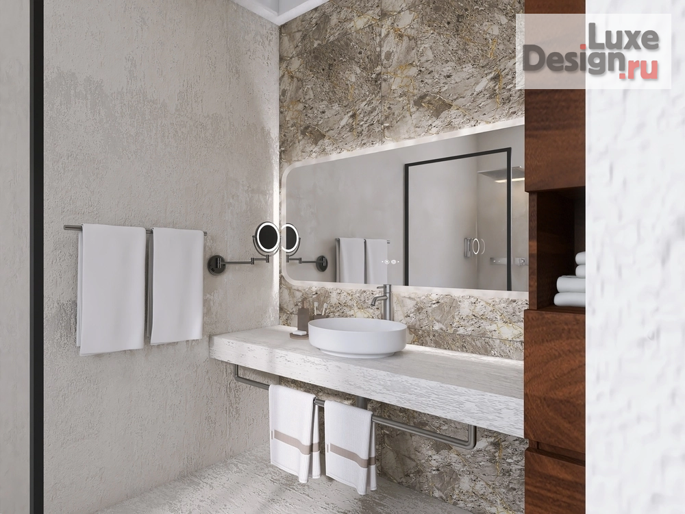 дизайн интерьера санузла "Санузел с душевой кабиной" (фото 9)