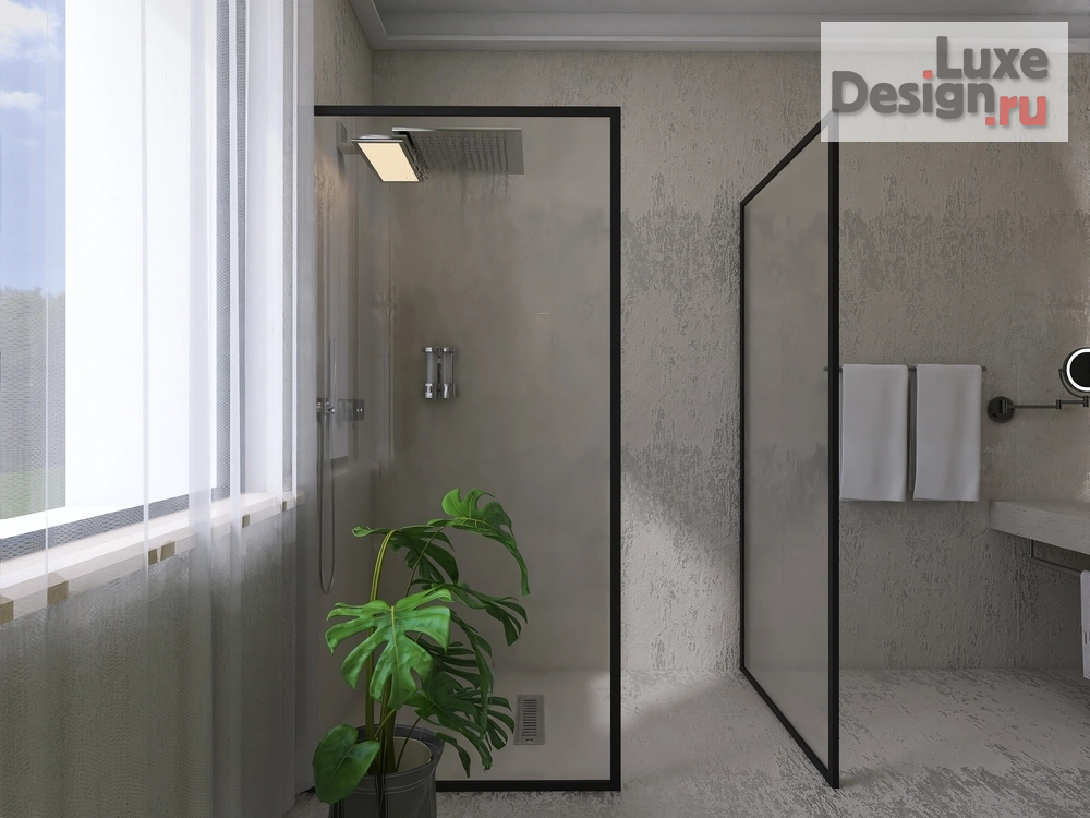 дизайн интерьера санузла "Санузел с душевой кабиной" (фото 8)