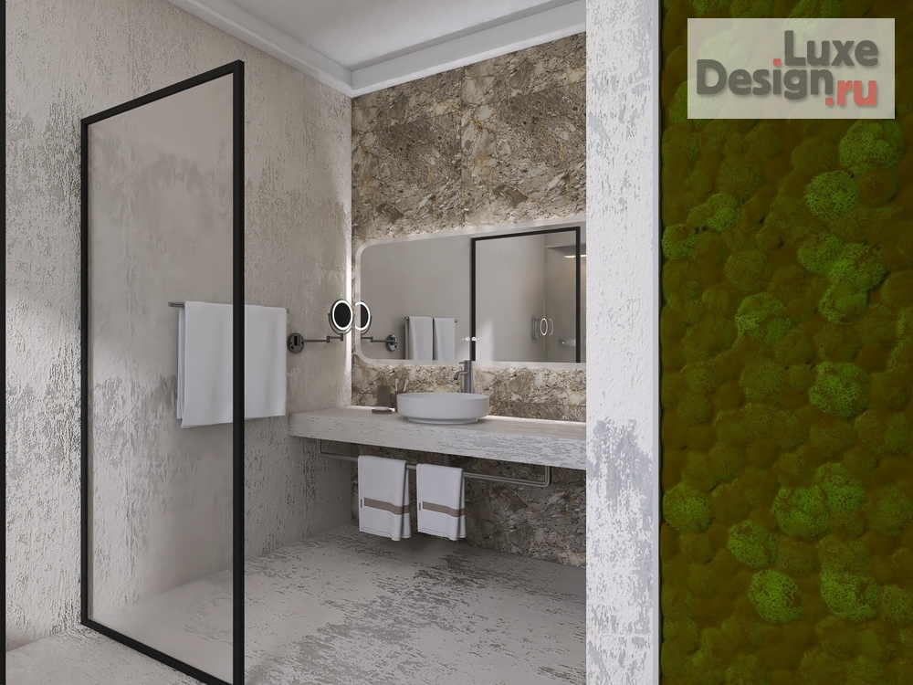 дизайн интерьера санузла "Санузел с душевой кабиной" (фото 7)