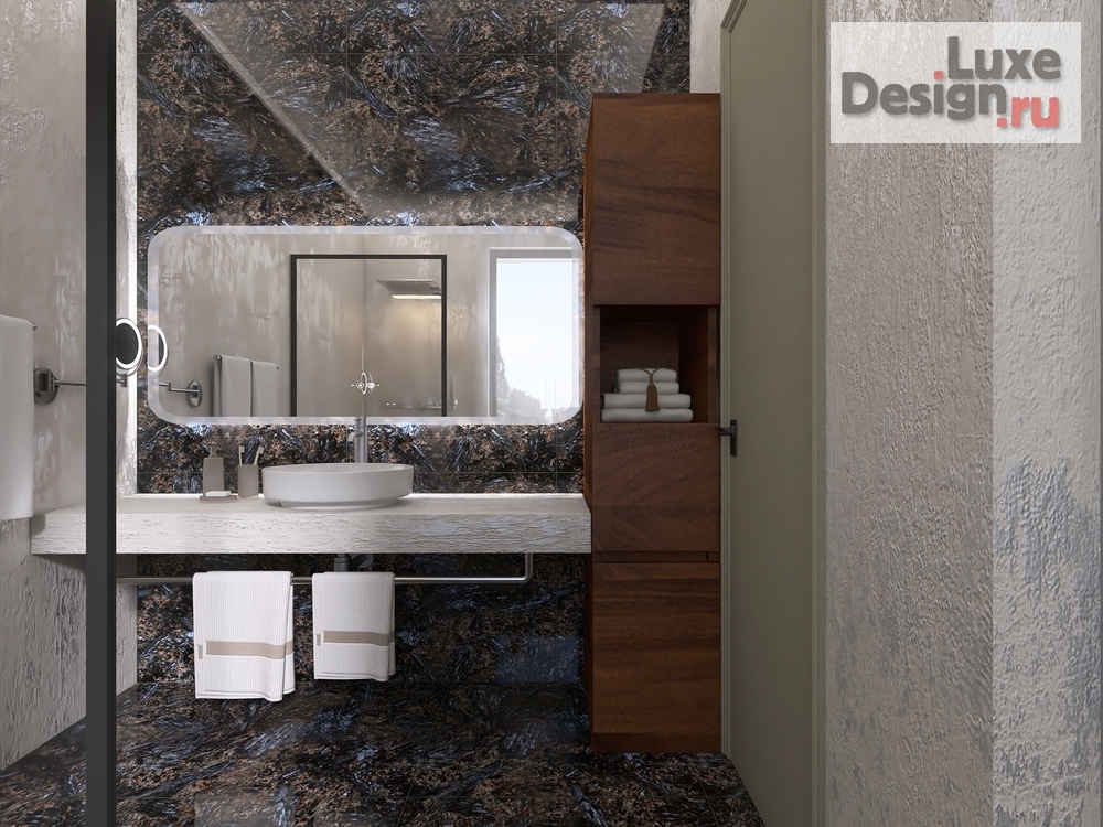 дизайн интерьера санузла "Санузел с душевой кабиной" (фото 5)