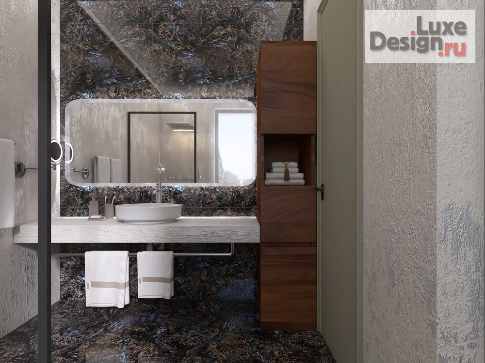 дизайн интерьера санузла "Санузел с душевой кабиной" (фото 5)