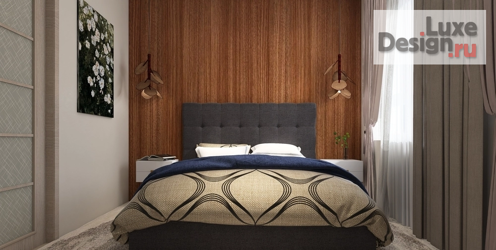 Дизайн интерьера спальни "Маленьакя спальня с гардеробной" (фото 4)