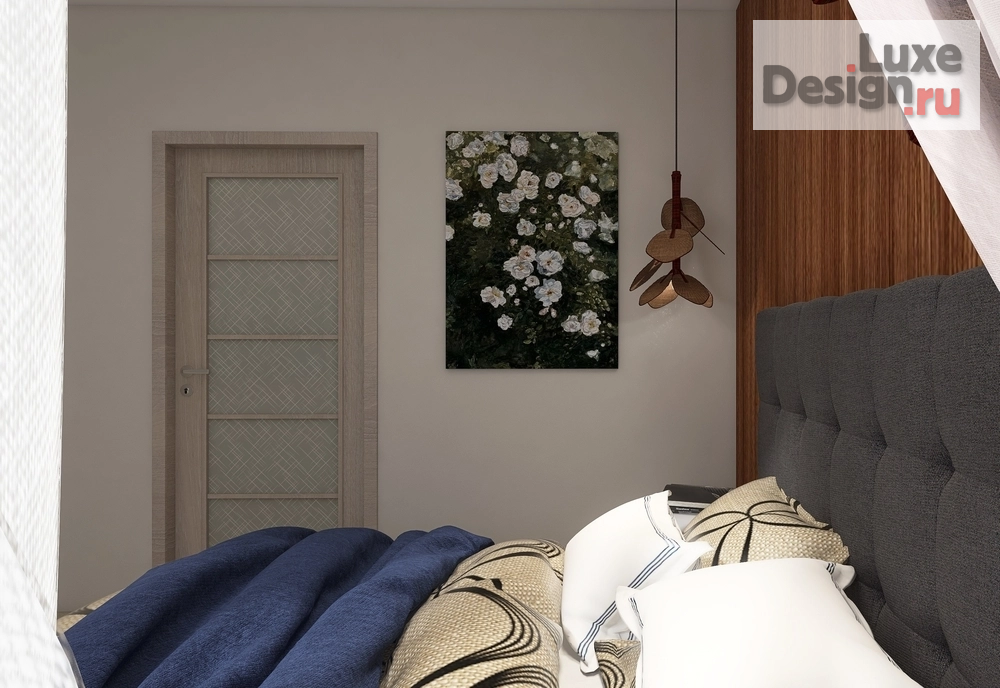 Дизайн интерьера спальни "Маленьакя спальня с гардеробной" (фото 7)
