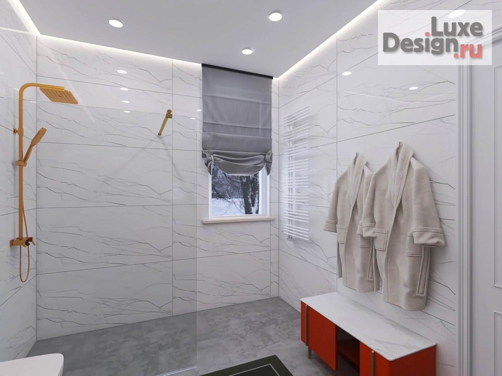 дизайн интерьера санузла "Санузел с ярким акцентом" (фото 4)