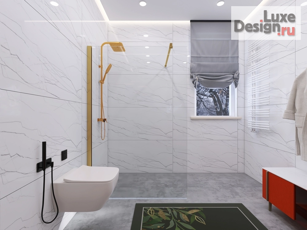 дизайн интерьера санузла "Санузел с ярким акцентом" (фото 2)