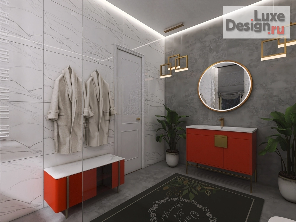 дизайн интерьера санузла "Санузел с ярким акцентом" (фото 3)