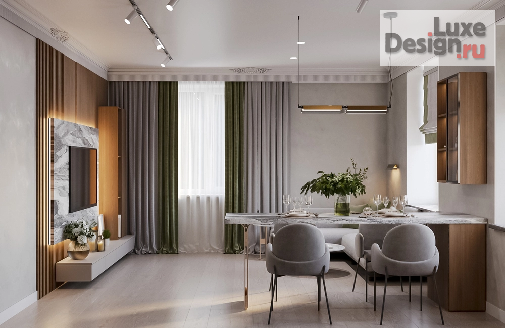 Дизайн интерьера трехкомнатной квартиры "Квартира в центре Санкт-Петербурга" (фото 3)