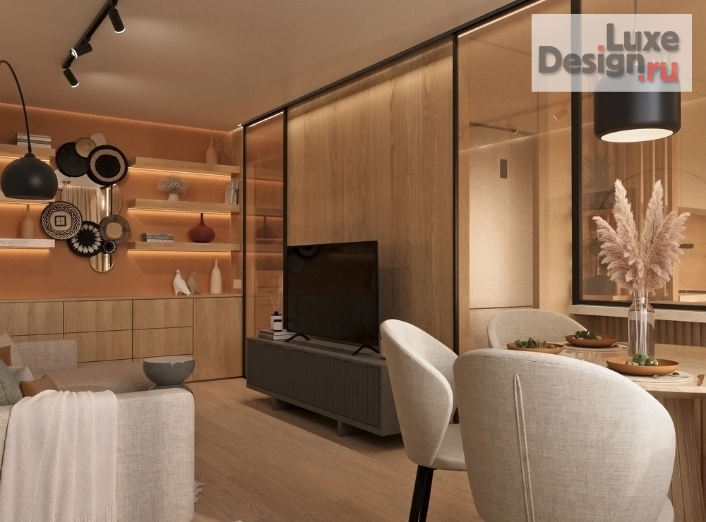 Дизайн интерьера двухкомнатной квартиры "Дизайн интерьера в г. Москва в современном стиле" (фото 3)
