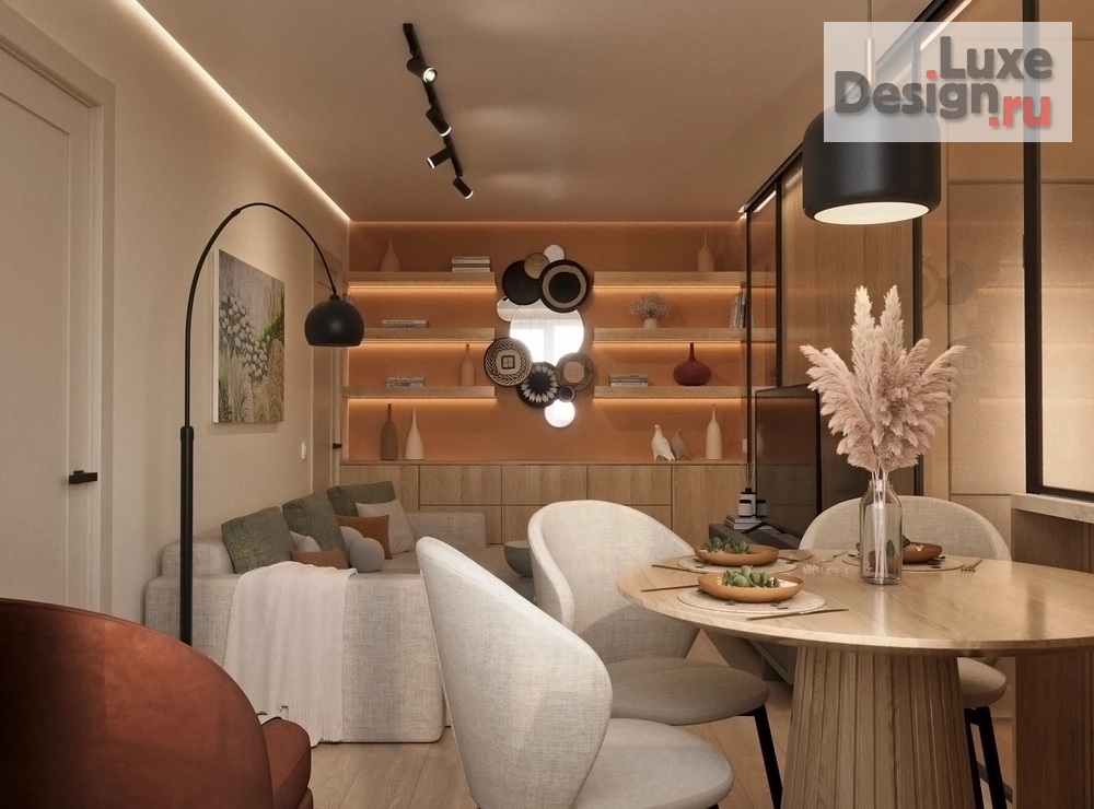 Дизайн интерьера двухкомнатной квартиры "Дизайн интерьера в г. Москва в современном стиле" (фото 4)