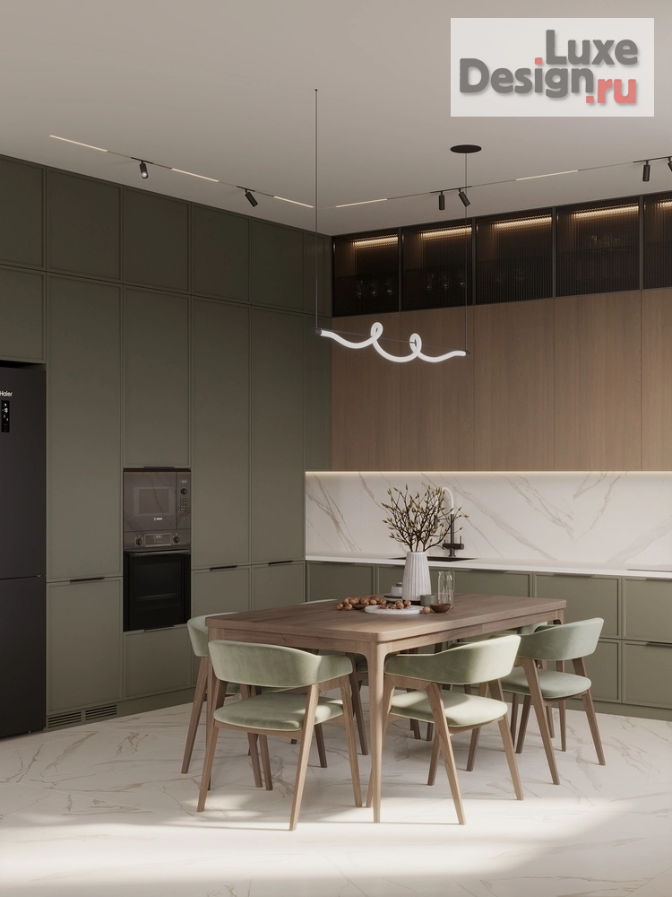 Дизайн интерьера гостиной "Кухня-гостиная в частном доме" (фото 2)