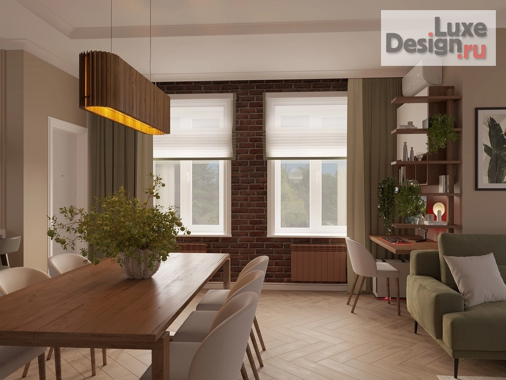 Дизайн интерьера гостиной "Дизайн-проект кухни-гостиной" (фото 9)