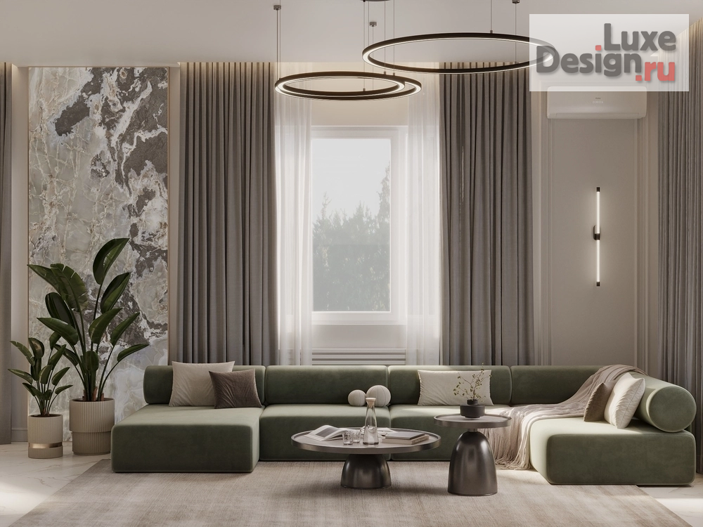 Дизайн интерьера гостиной "Кухня-гостиная в частном доме" (фото 9)