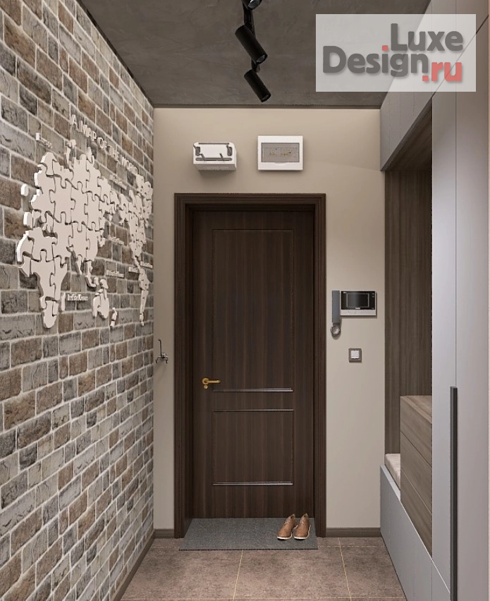 Дизайн интерьера трехкомнатной квартиры "Шикарный лофт для шикарного мужчины" (фото 7)