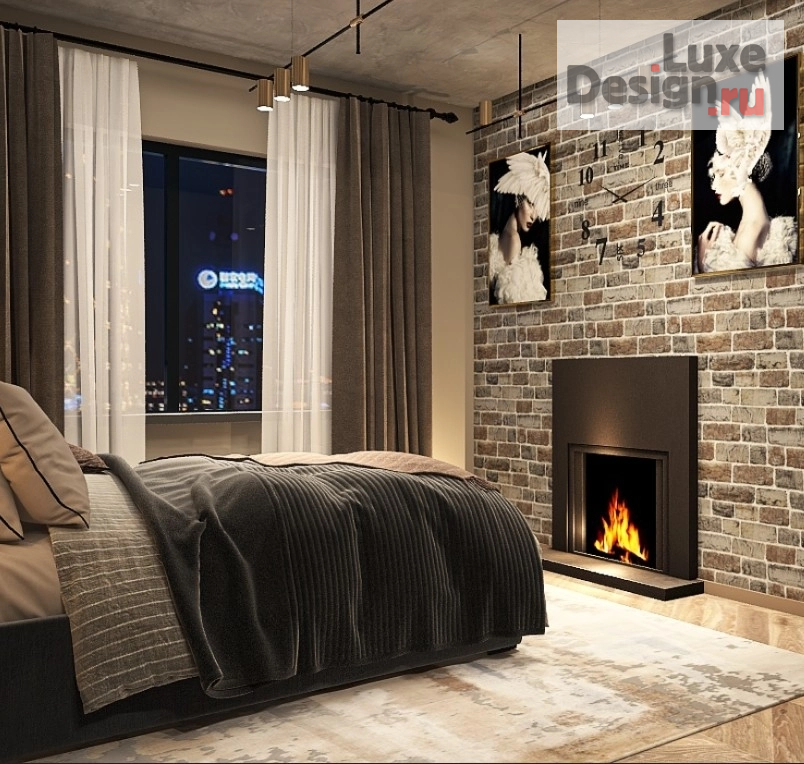 Дизайн интерьера трехкомнатной квартиры "Шикарный лофт для шикарного мужчины" (фото 5)