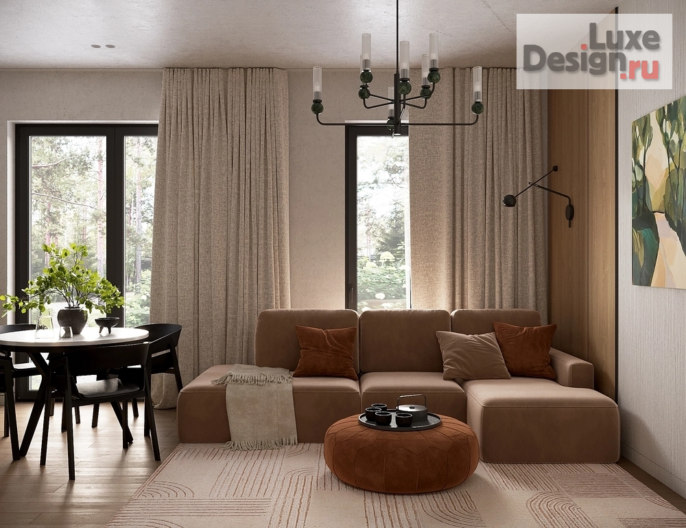 Дизайн интерьера загородного дома "проект кухни-гостиной " (фото 8) от дизайнера Назари Диана Рашидовна Дизайн интерьера загородного дома "проект кухни-гостиной " (фото 8)