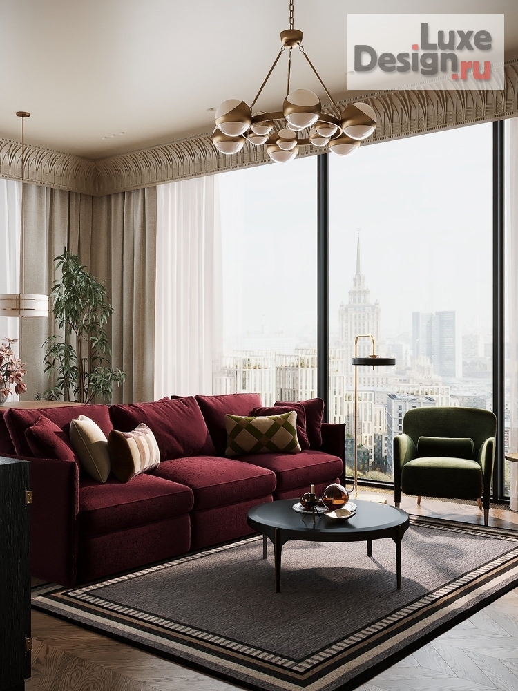 Дизайн интерьера трехкомнатной квартиры "Баланс вне времени" (фото 1)