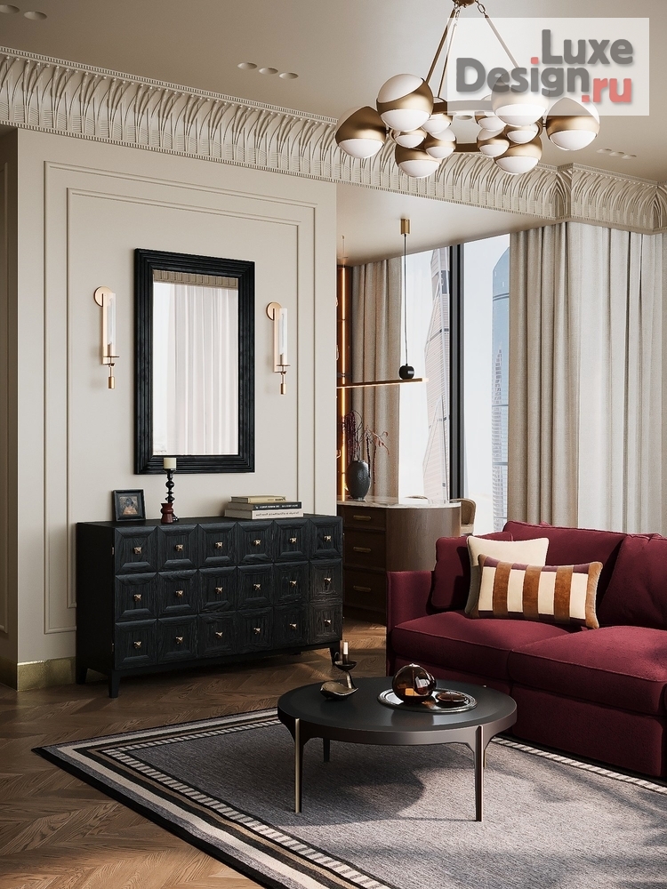 Дизайн интерьера трехкомнатной квартиры "Баланс вне времени" (фото 4)