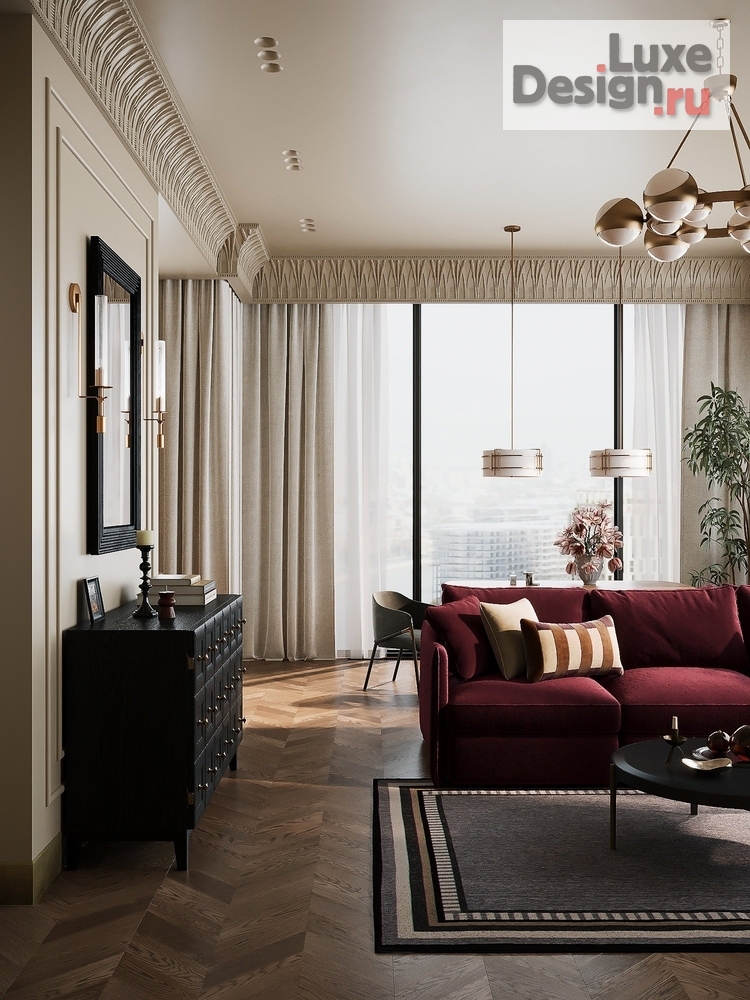 Дизайн интерьера трехкомнатной квартиры "Баланс вне времени" (фото 5)