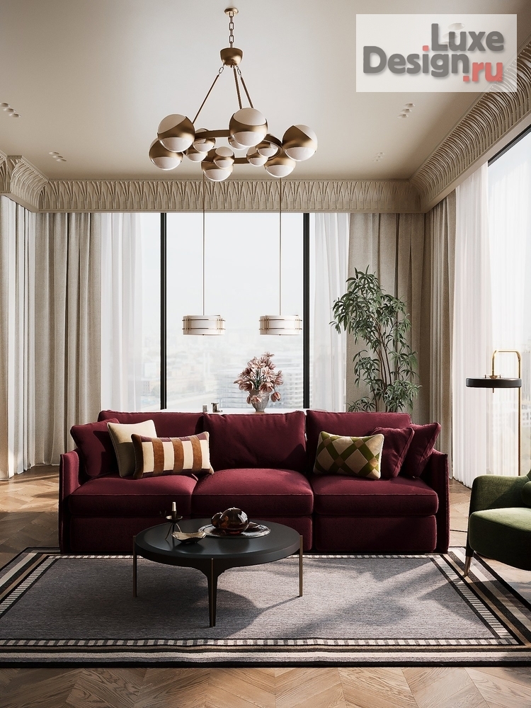 Дизайн интерьера трехкомнатной квартиры "Баланс вне времени" (фото 2)