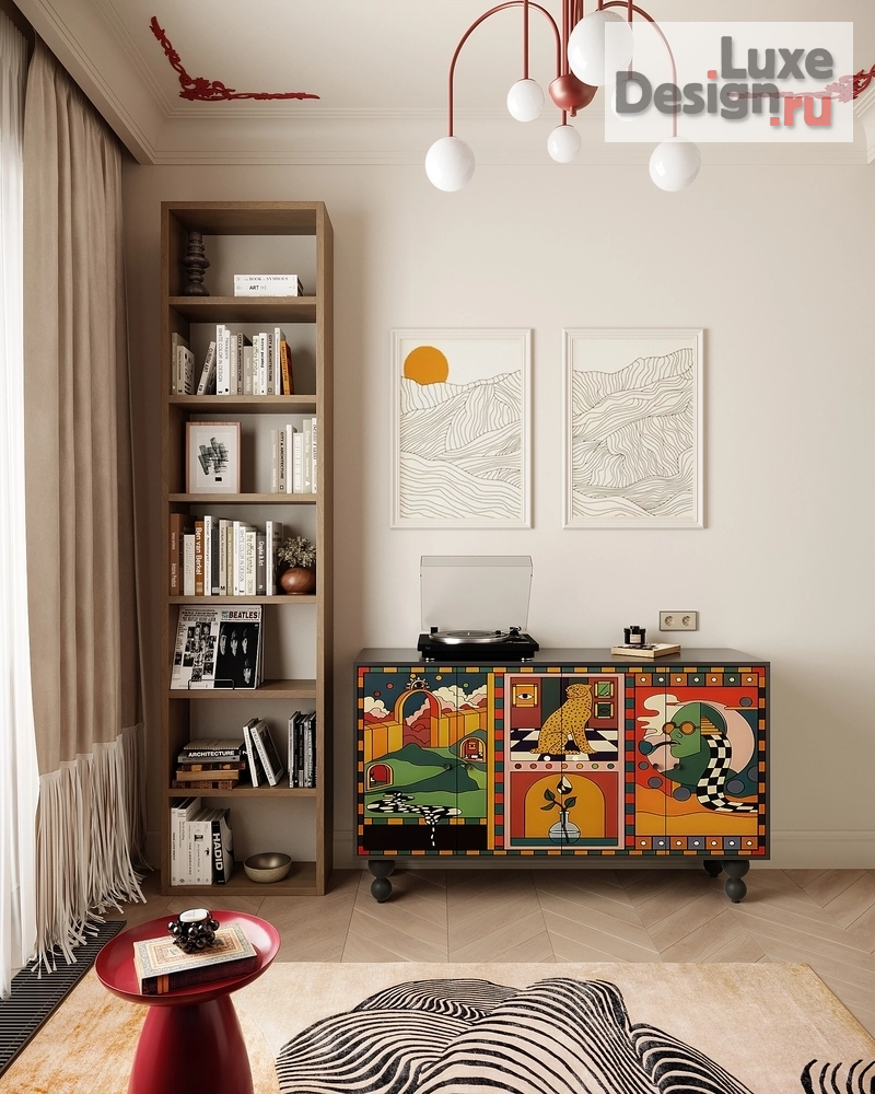 Дизайн интерьера двухкомнатной квартиры "Русский авангард " (фото 21) от дизайнера Назари Диана Рашидовна Дизайн интерьера двухкомнатной квартиры "Русский авангард " (фото 21)