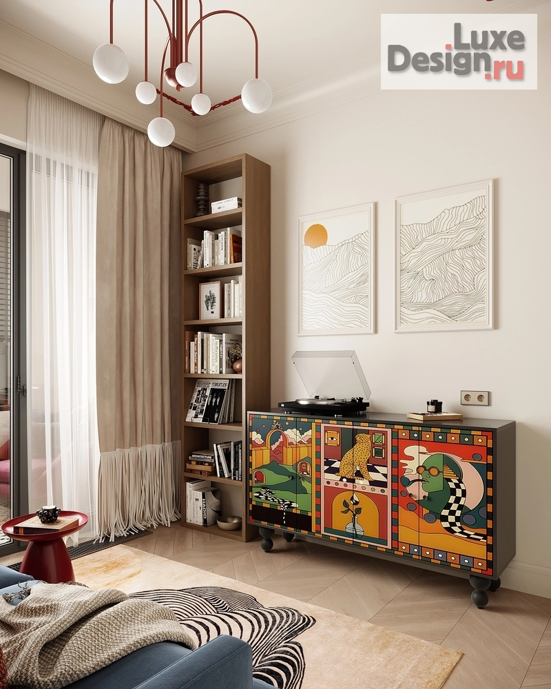 Дизайн интерьера двухкомнатной квартиры "Русский авангард " (фото 19) от дизайнера Назари Диана Рашидовна Дизайн интерьера двухкомнатной квартиры "Русский авангард " (фото 19)