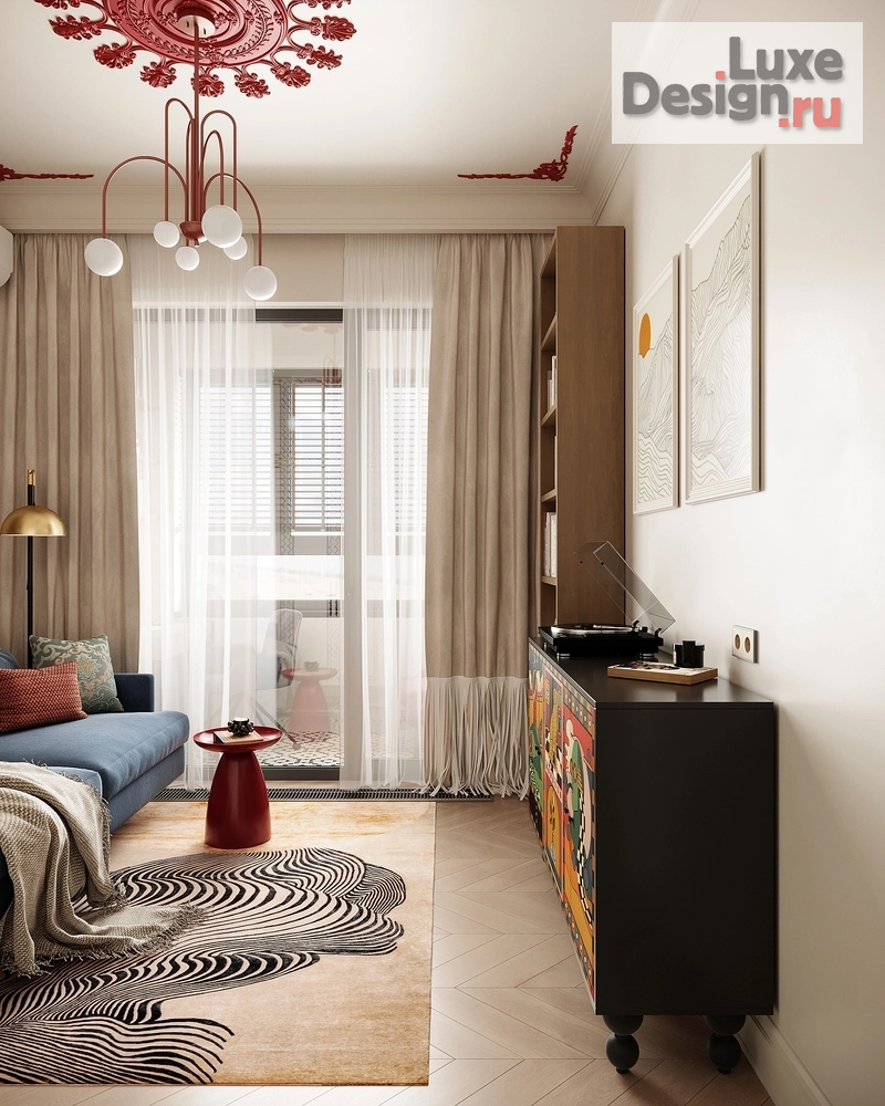 Дизайн интерьера двухкомнатной квартиры "Русский авангард " (фото 17) от дизайнера Назари Диана Рашидовна Дизайн интерьера двухкомнатной квартиры "Русский авангард " (фото 17)