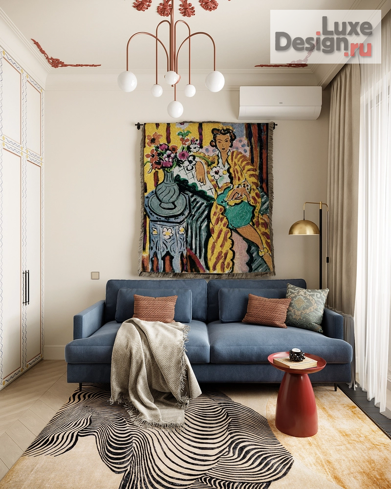 Дизайн интерьера двухкомнатной квартиры "Русский авангард " (фото 22) от дизайнера Назари Диана Рашидовна Дизайн интерьера двухкомнатной квартиры "Русский авангард " (фото 22)