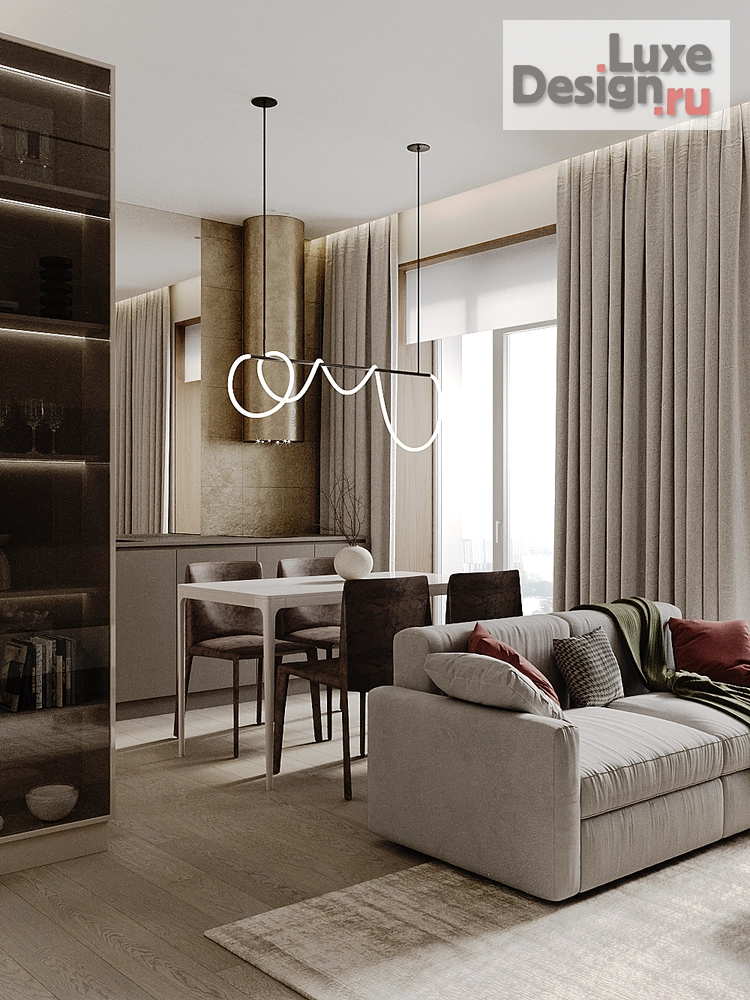 Дизайн интерьера трехкомнатной квартиры "Интерьер квартиры Расцветай на крсном" (фото 19)