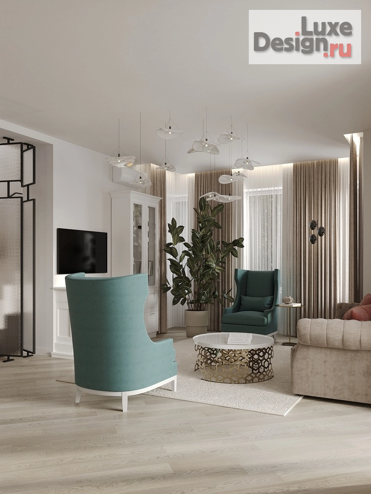 Дизайн интерьера коттеджа "кп Планета" (фото 4)