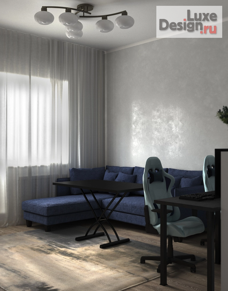 Дизайн интерьера однокомнатной квартиры "Проект Котельники" (фото 1)