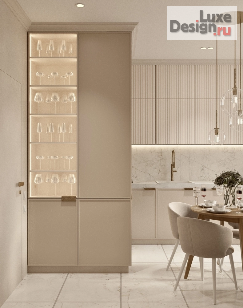 Дизайн интерьера трехкомнатной квартиры ""Акварельные сны" - дизайн-проект трехкомнатной квартиры в Москве " (фото 10)