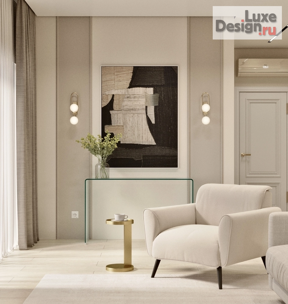 Дизайн интерьера частного дома ""Бархатный беж" - дизайн-проект первого этажа частного дома " (фото 13)