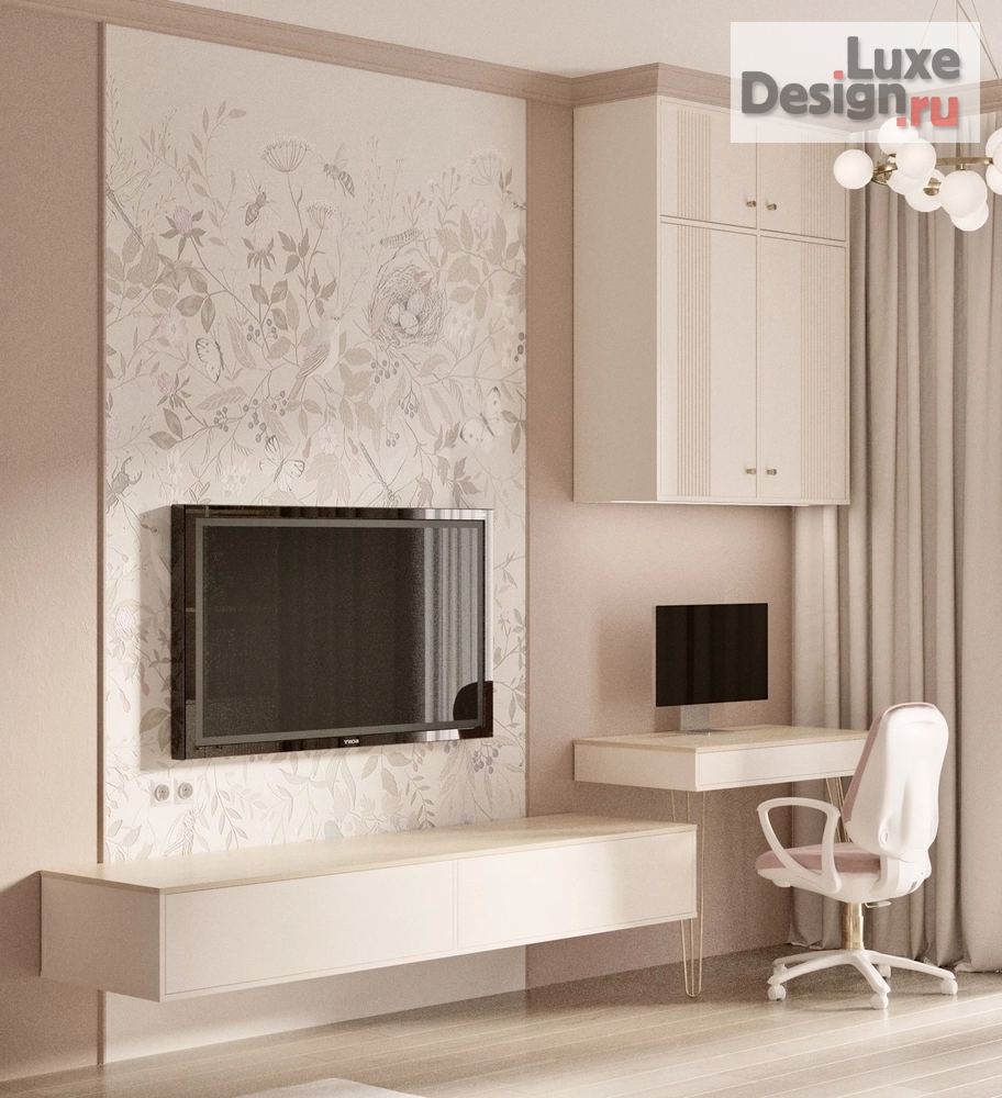 Дизайн интерьера трехкомнатной квартиры ""Акварельные сны" - дизайн-проект трехкомнатной квартиры в Москве " (фото 4)