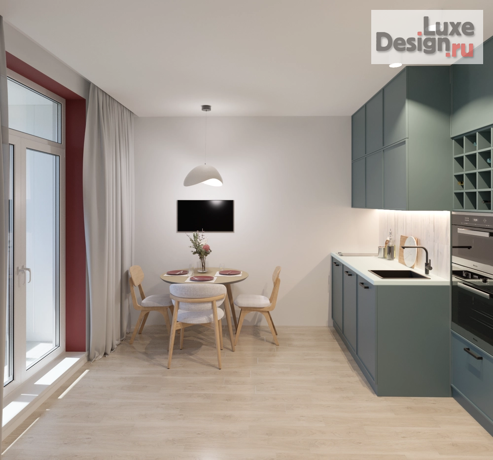 Дизайн интерьера однокомнатной квартиры "Из однушки в трешку" (фото 5) от дизайнера Степанова Оксана Александровна Дизайн интерьера однокомнатной квартиры "Из однушки в трешку" (фото 5)