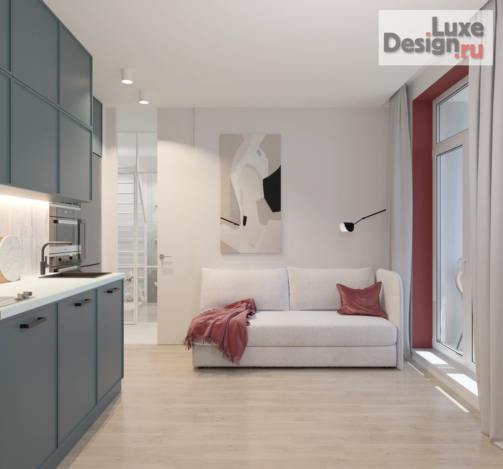 Дизайн интерьера однокомнатной квартиры "Из однушки в трешку" (фото 7) от дизайнера Степанова Оксана Александровна Дизайн интерьера однокомнатной квартиры "Из однушки в трешку" (фото 7)