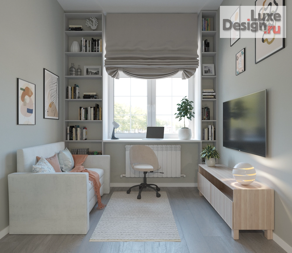 Дизайн интерьера апартаментов "Фисташка и лосось" (фото 6) от дизайнера Степанова Оксана Александровна Дизайн интерьера апартаментов "Фисташка и лосось" (фото 6)