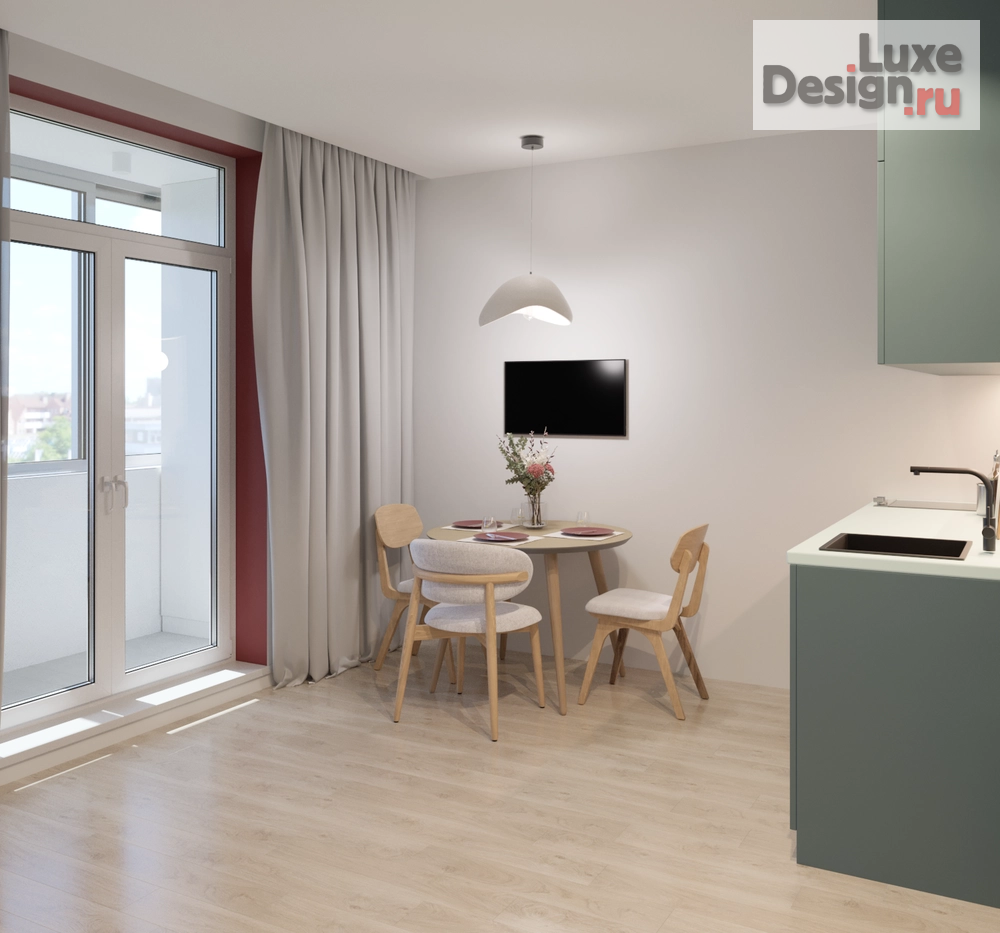 Дизайн интерьера однокомнатной квартиры "Из однушки в трешку" (фото 3) от дизайнера Степанова Оксана Александровна Дизайн интерьера однокомнатной квартиры "Из однушки в трешку" (фото 3)