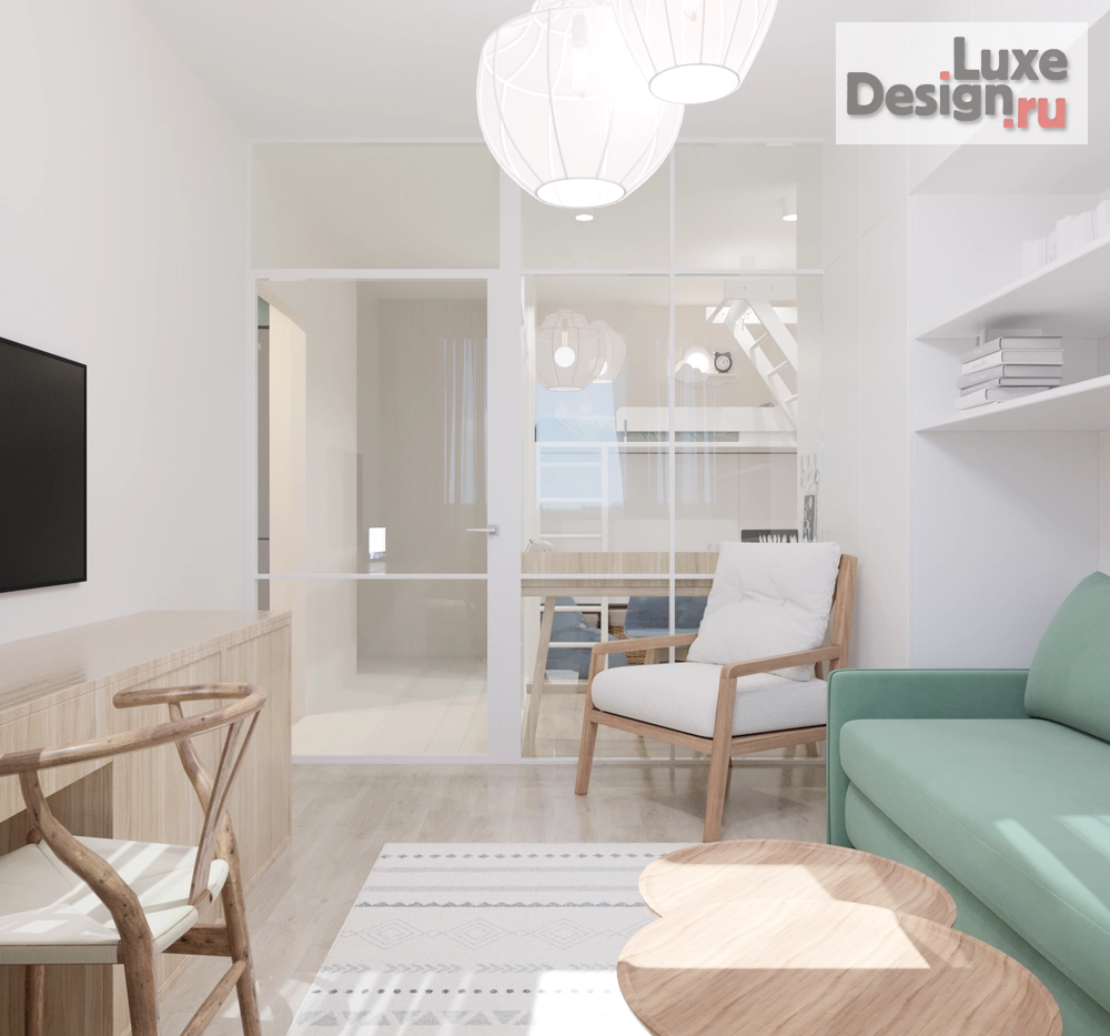 Дизайн интерьера однокомнатной квартиры "Из однушки в трешку" (фото 21) от дизайнера Степанова Оксана Александровна Дизайн интерьера однокомнатной квартиры "Из однушки в трешку" (фото 21)