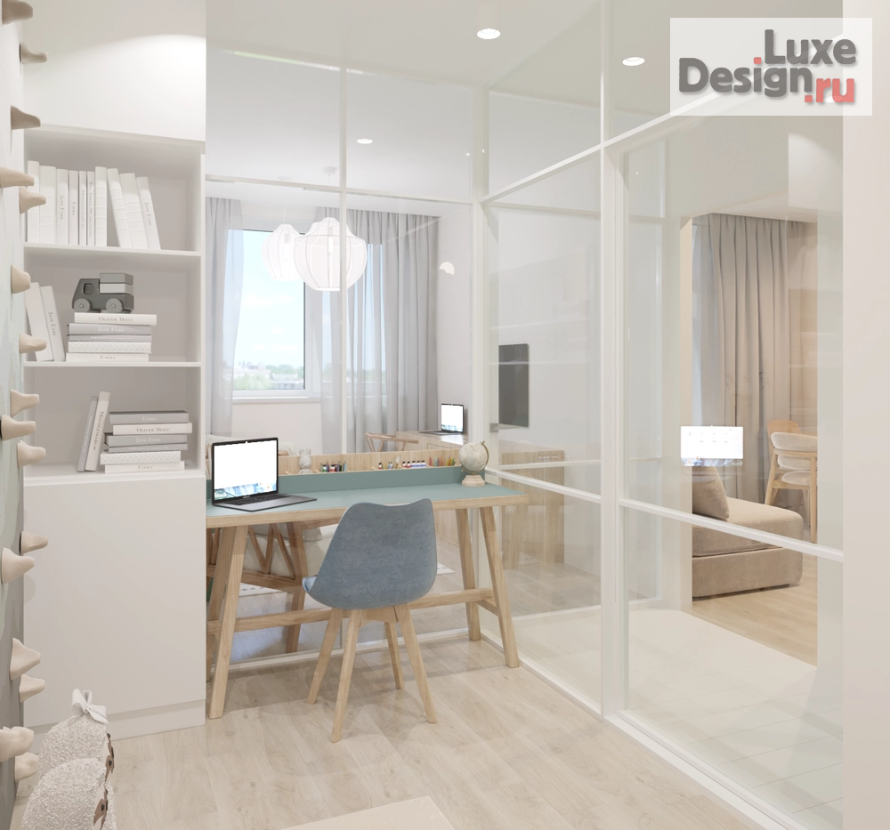 Дизайн интерьера однокомнатной квартиры "Из однушки в трешку" (фото 17) от дизайнера Степанова Оксана Александровна Дизайн интерьера однокомнатной квартиры "Из однушки в трешку" (фото 17)