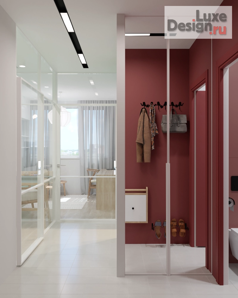 Дизайн интерьера однокомнатной квартиры "Из однушки в трешку" (фото 12) от дизайнера Степанова Оксана Александровна Дизайн интерьера однокомнатной квартиры "Из однушки в трешку" (фото 12)