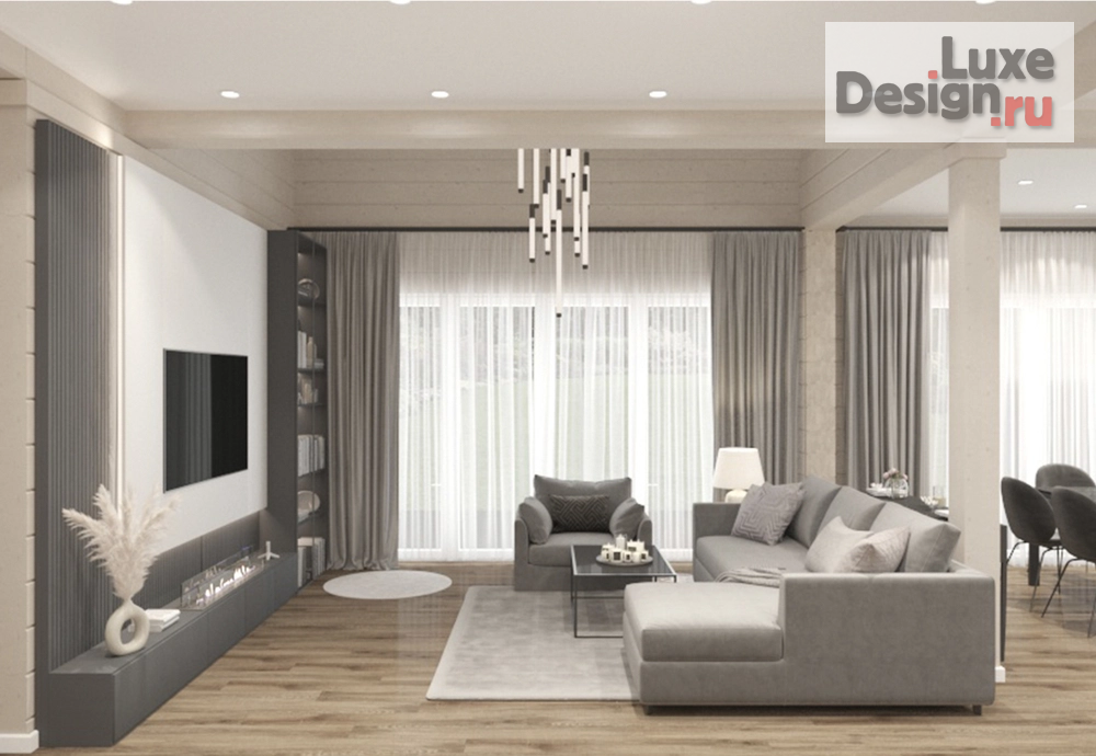 Дизайн интерьера загородного дома "Дизайн загородного дома в КП "Лесная сказка"" (фото 3)